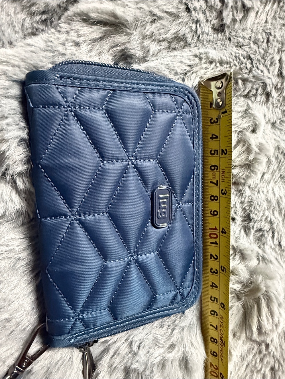 LUG Rodeo Quilted Blue Women's Card Holder Wristlet wallet